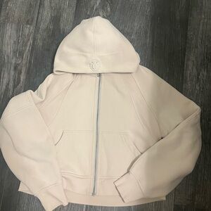 Lululemon oversized scuba full zip cream/white opal color XS/S